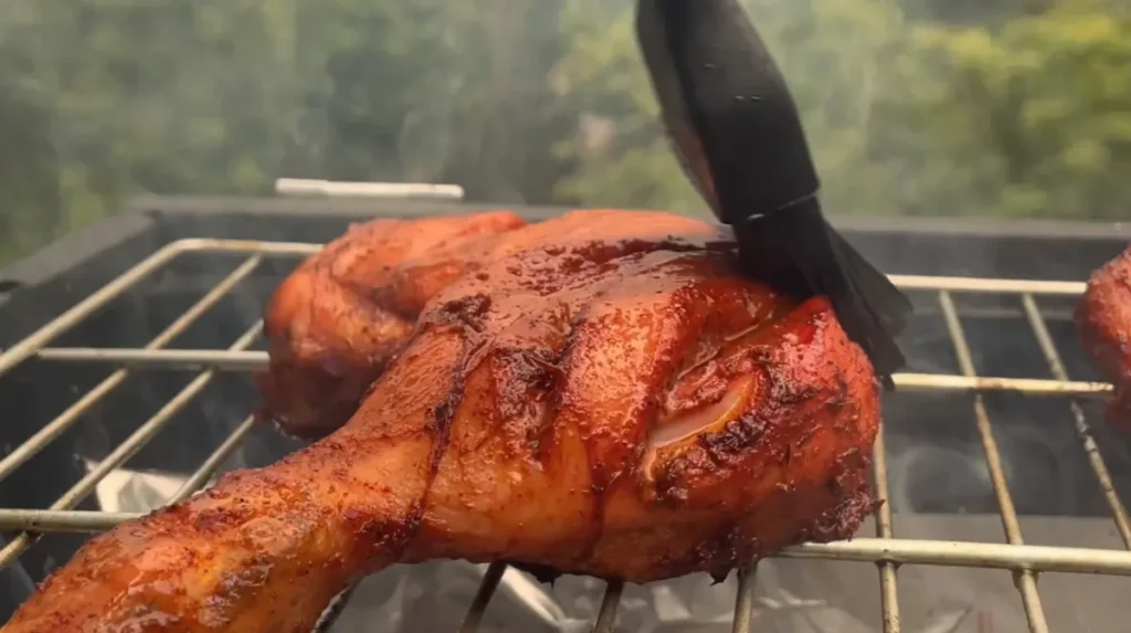 brushing-with-melted-butter-for-bbq-chicken-recipe