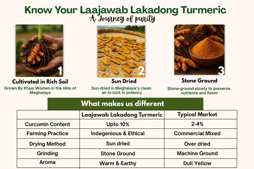 Lakadong turmeric powder haldi organic